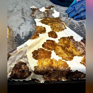 Komarov Dress Small Lace Brown White Floral Wedding